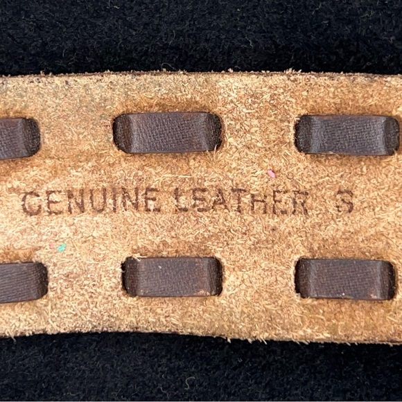 Vintage Small Mossimo Brown Genuine Leather Belt Womens Western Classic - Picture 3 of 16